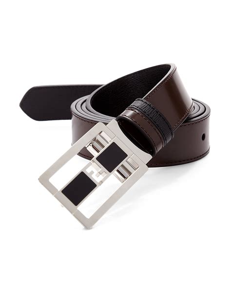 fendi brown leather belt|Leather .